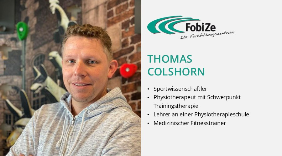 Thomas Colshorn, Physiotherapeut, Sportwissenschaftler M.A. und Medizinischer Fitnesstrainer